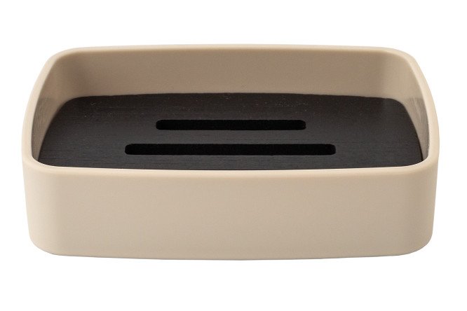 Изображение товара Мыльница Brick из пластмассы и бамбука, размеры 11,5х2,7х8,5 см