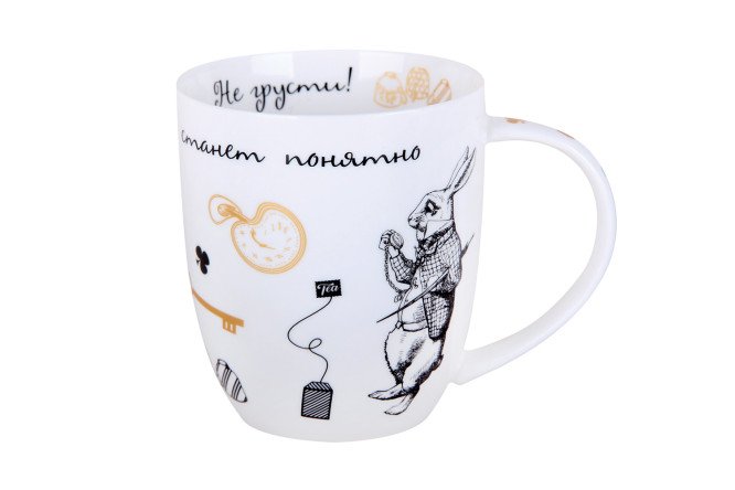 Изображение товара Кружка из фарфора Безумное чаепитие 420 мл для горячих напитков