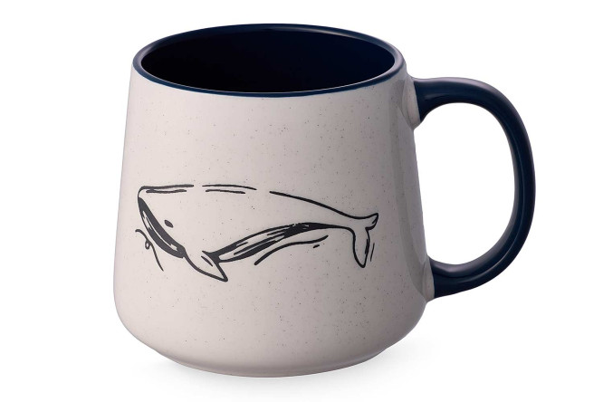 Изображение товара Кружка HOFF Кассисар 410 мл из фарфора с дизайном китов