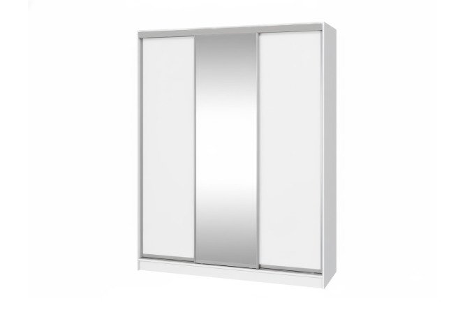 Изображение товара Шкаф-купе Home 180х229,5 см белый с зеркалом для спальни и гардеробной