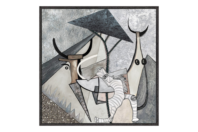 Изображение товара Репродукция в раме Саванна 73х73 см - искусство и декор для интерьера