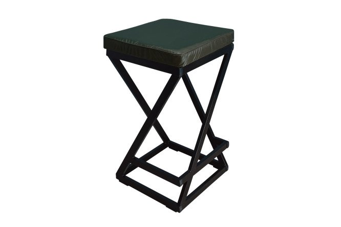 Изображение товара Полубарный табурет Лофт шоколадного цвета с черными ножками