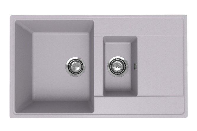 Изображение товара Врезная кухонная мойка Prima с крылом 86х50х22 см кварцевый композит