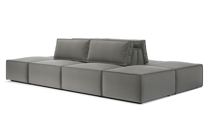 Изображение товара Модульный диван Шарм 25 340х190х70 см велюр серый