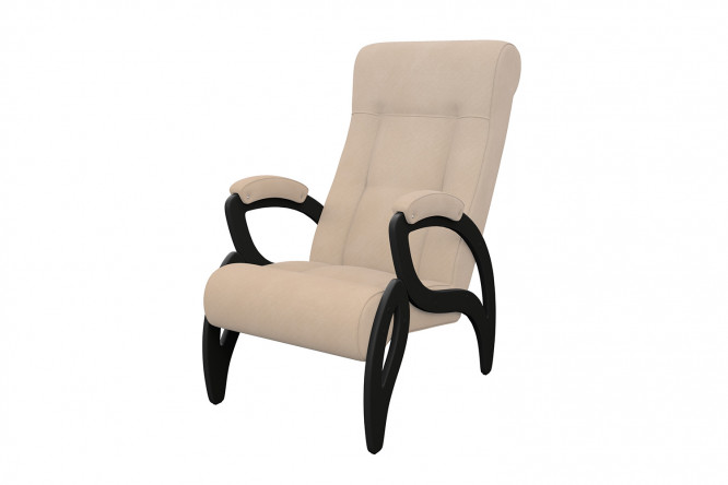 Изображение товара Кресло для отдыха 51 из велюра, современный дизайн, размер 58,5х99х87 см
