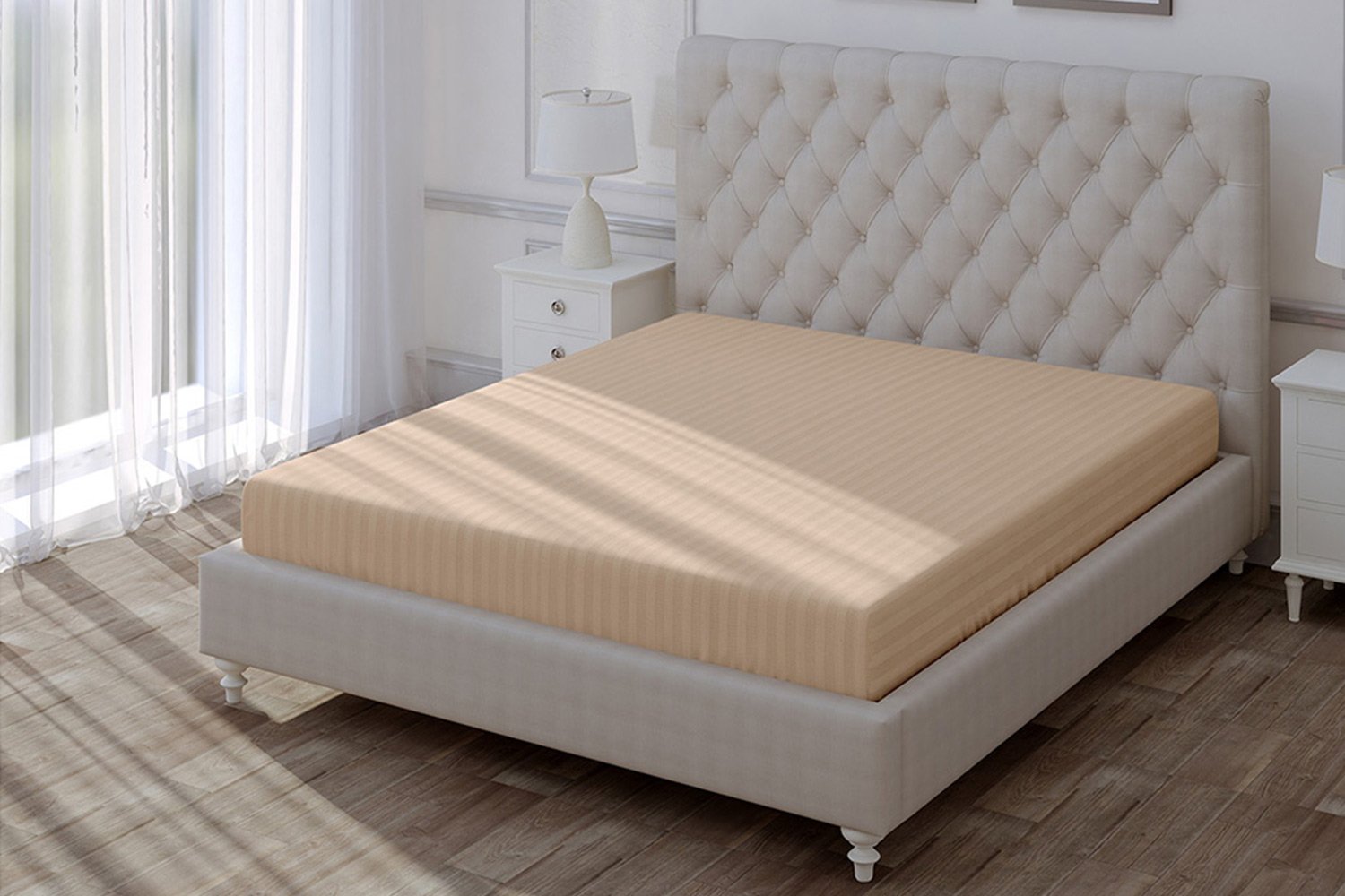 Verossa Простыня Stripe Premium Bronze