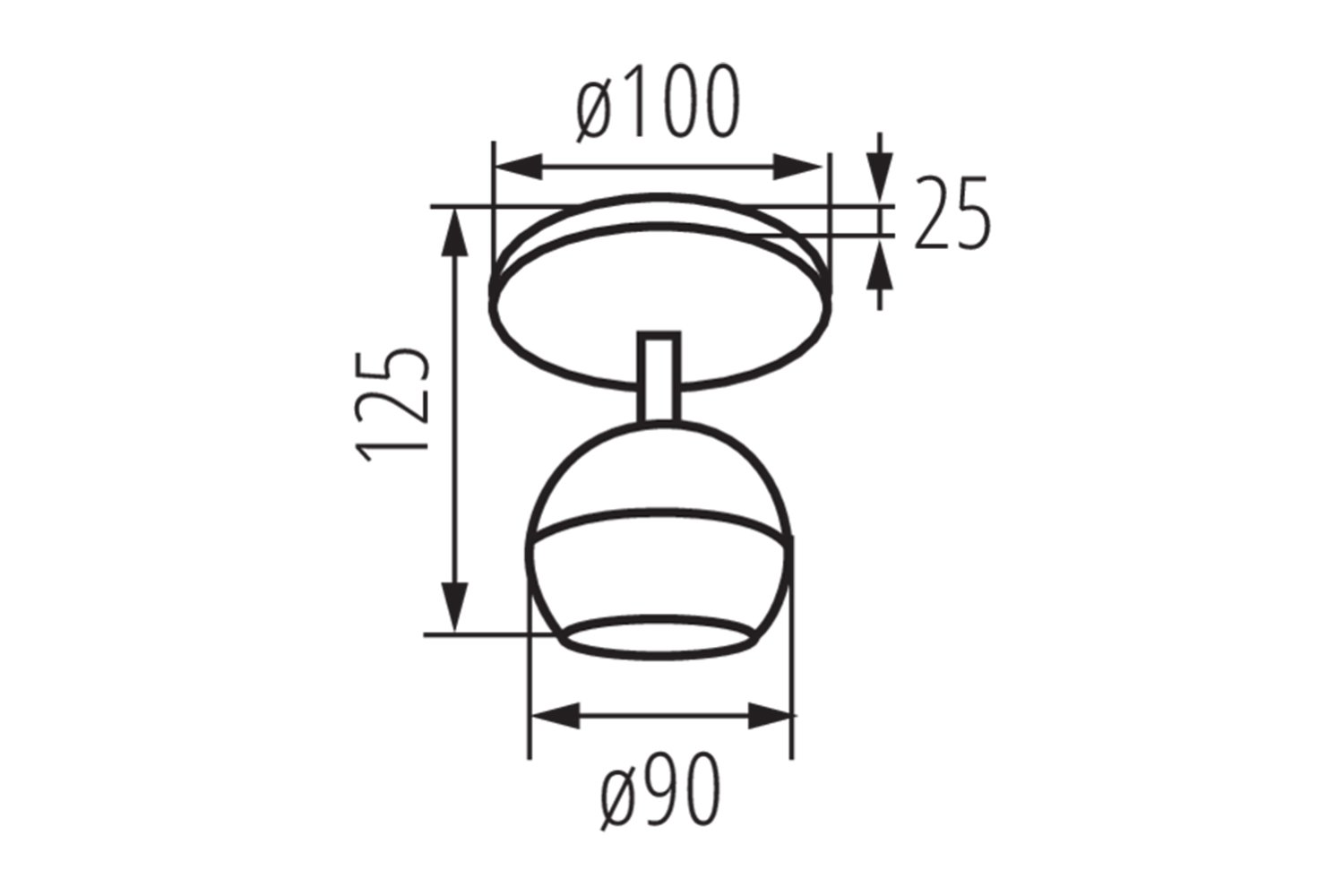 точечный мебельный светильник kanlux gavi ct 2116b c 811