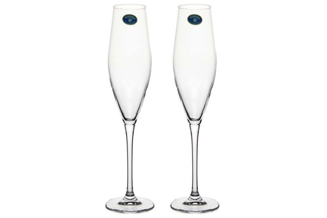 Изображение товара Набор рюмок для шампанского CRYSTAL BOHEMIA Loxia 210 мл, Стекло, 2 шт.