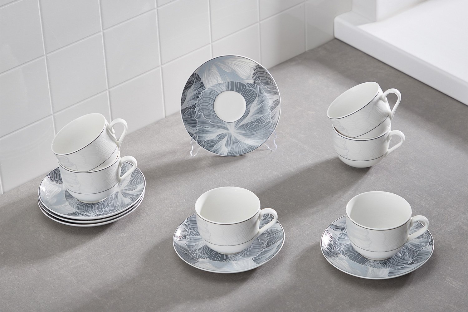 Чайная пара на 6 персон Цветочный бриз