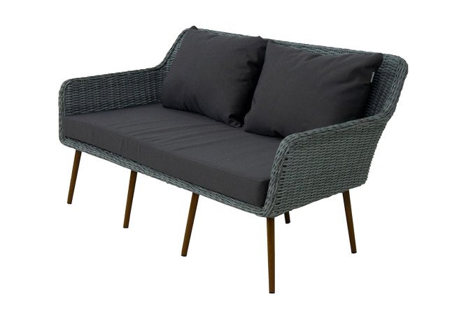 Изображение товара Двухместный диван Rimini 150х77х74 см серый мягкий компактный