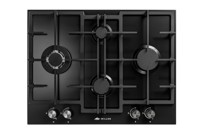 Изображение товара Газовая панель MILLEN MGHD 6501 BL 67 см с четырьмя зонами нагрева