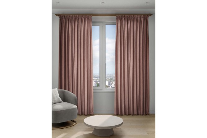Изображение товара Штора на ленте Decofest Виолетта 200х280 см, пыльная роза