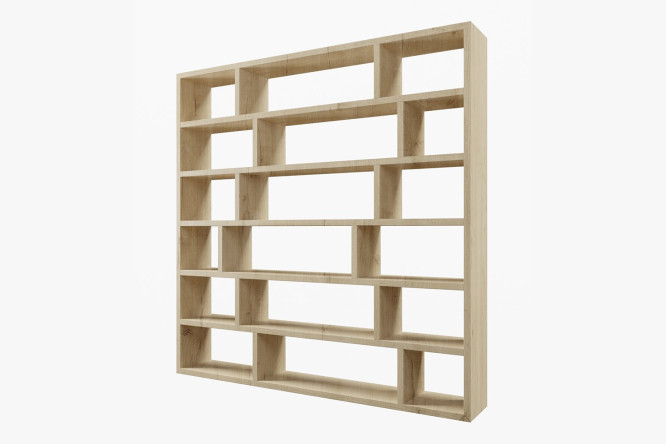 Изображение товара Стеллаж Калгари Wide из тамбурата с декором дуб бунратти 210х210х28 см