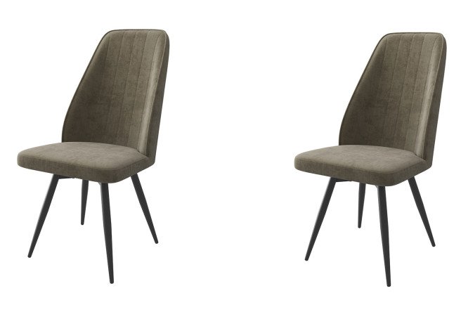 Изображение товара Комплект поворотных стульев Leonard 51х90х62 см Velour Металл