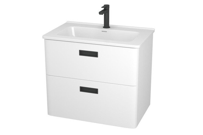 Изображение товара Подвесная тумба с раковиной Tuscany 70, белый матовый, 71 см