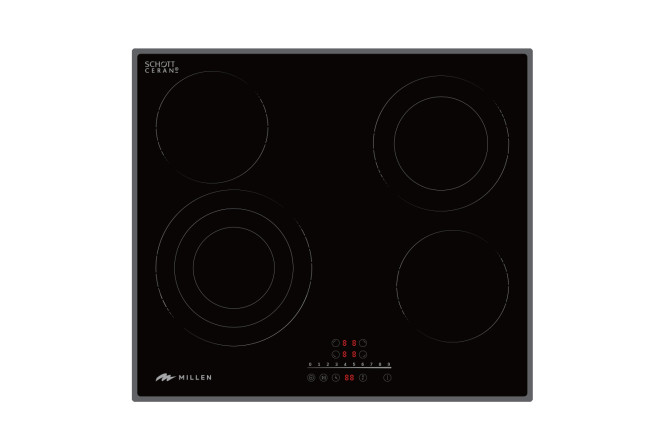 Изображение товара Электрическая панель MILLEN МЕН 602 BL 59 см стеклокерамика 4 зоны нагрева