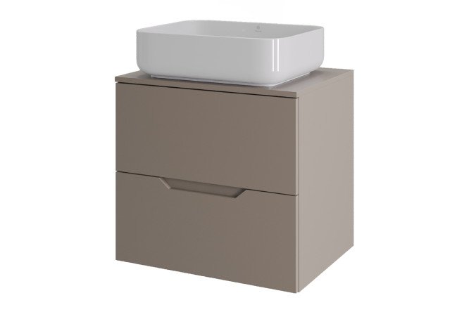 Изображение товара Тумба подвесная ORANGE Line 60 Li-60TuLMDF+B05-500W 60.5 см, цвет каркаса латте, фасада латте