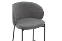 Стул барный Stool Group Тисдейл 56х94.5х56 см, цвет обивки тёмно-серый, ножек чёрный