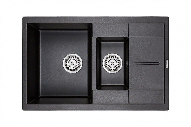 Изображение товара Мойка врезная с крылом PAULMARK Feste PM237850-BL 77.5х49.5х19.5 см