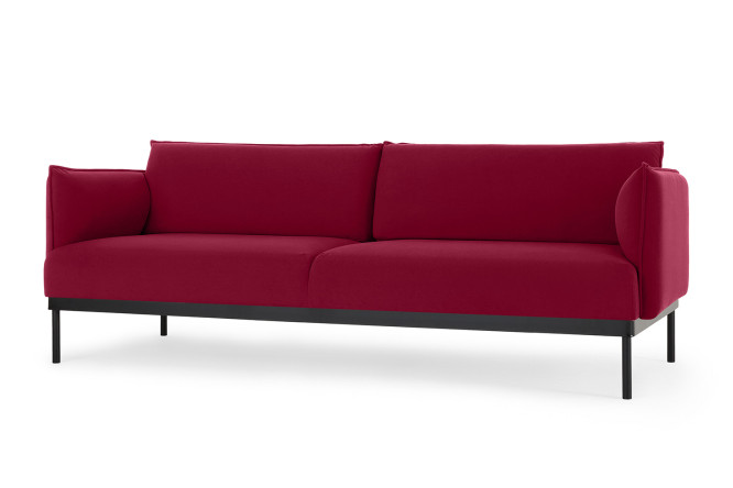 Изображение товара Диван Алтай трёхместный бордового цвета размером 230х81х93 см