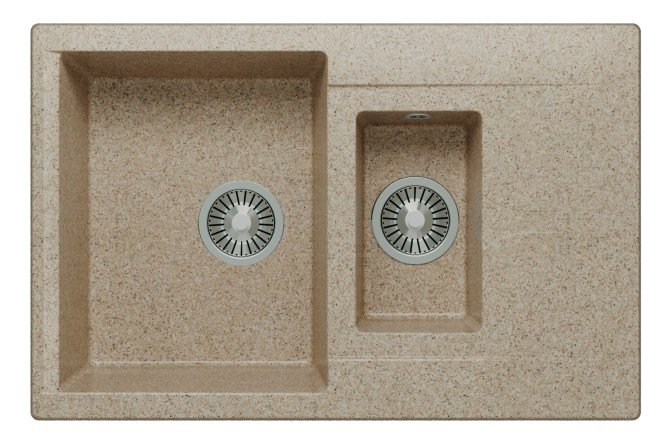 Изображение товара Мойка врезная с крылом POLYGRAN Brig 77х50х21.6 см