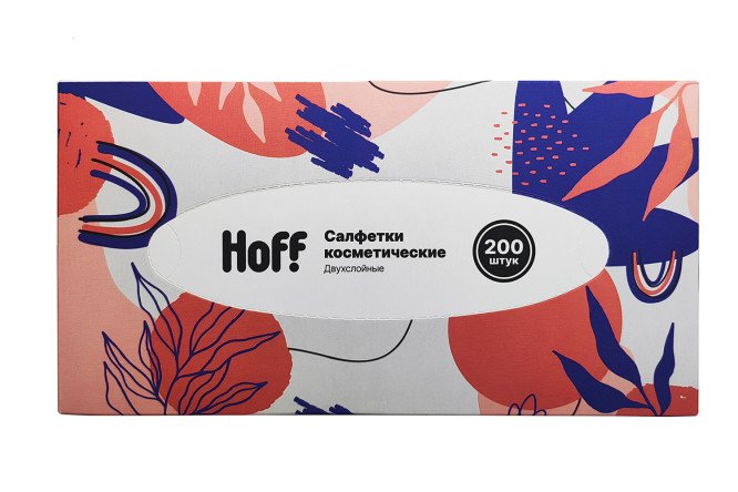 Изображение товара Салфетки косметические HOFF двухслойные 200 шт.