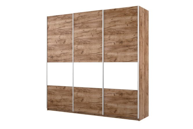 Изображение товара Шкаф-купе 3-дверный Magnus 240х230 см, белый глянец, крафт табачный