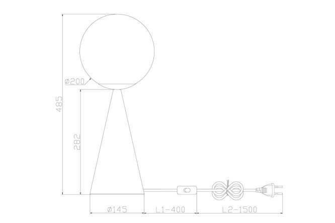 Светильник настольный FREYA Glow FR5289TL-01BS E14, 20x48.5x20 см