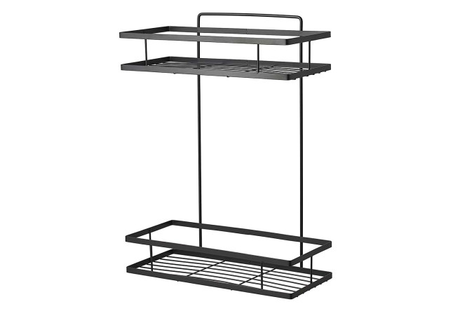 Изображение товара 2-ярусная металлическая полка BERKRAFT Loft 34x45,5x15,5 см черная