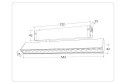 Светильник диммируемый LED AMBRELLA LIGHT Track System 2 м², 2.5x11.2x34.2 см, LED