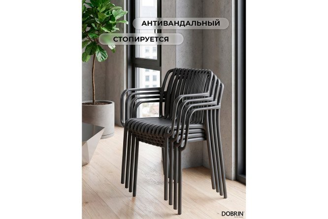 Стул обеденный DOBRIN Walter arm 58.5х80х58.5 см