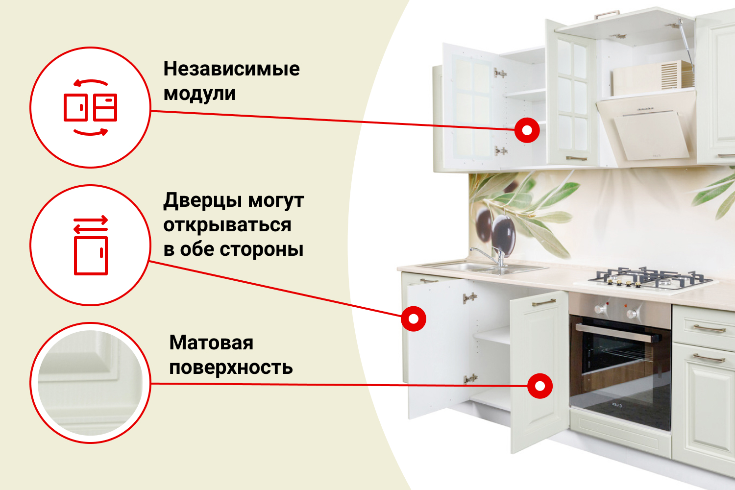 Кухонный гарнитур Белла 2.4 м