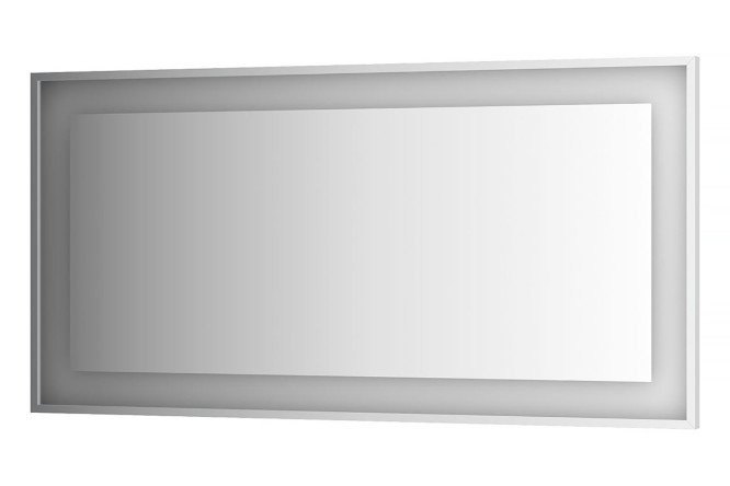 Изображение товара Зеркало настенное в багетной раме EVOFORM Ledside хром 150x75 см с LED освещением