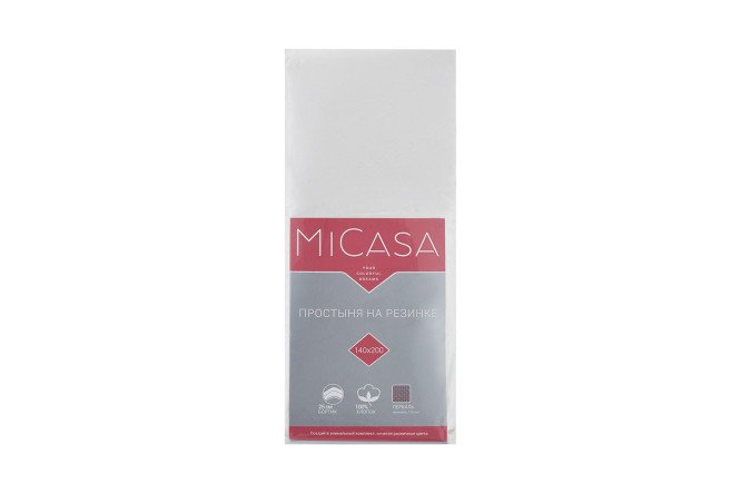 Простыня на резинке MICASA HFMS Перкаль 140х200 см
