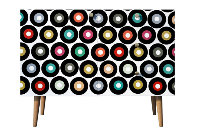 Изображение товара Комод с 3 ящиками и дверкой Berber 90x70x40 см коричневый Print_37