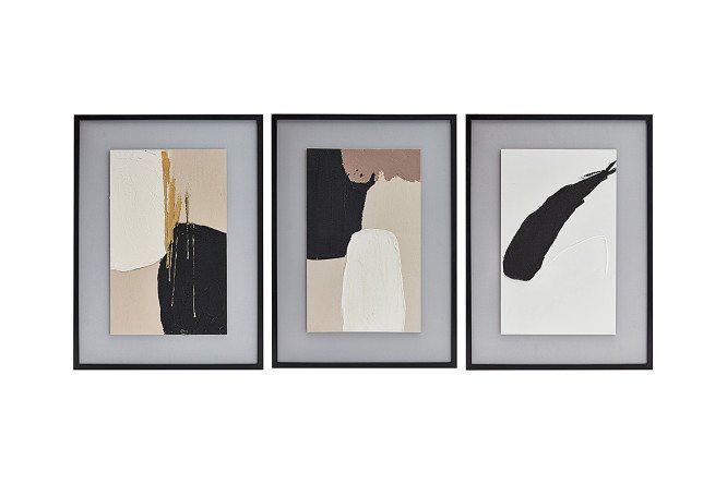 Изображение товара Набор репродукций в раме Кисть 52х72 см трехчастный