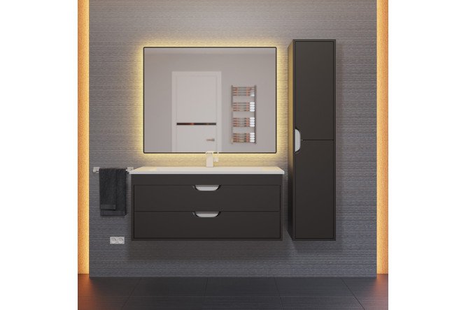 Изображение товара Ванный гарнитур Modul 80 черный матовый - стиль и функциональность