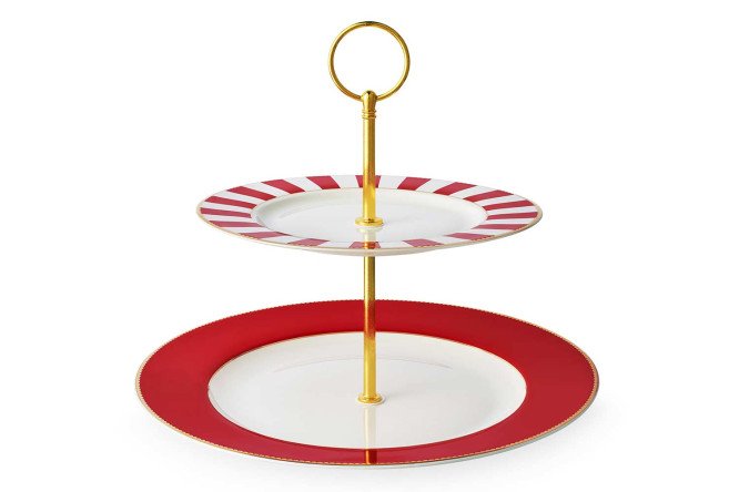 Изображение товара Двухъярусное блюдо HOFF Щелкунчик из костяного фарфора