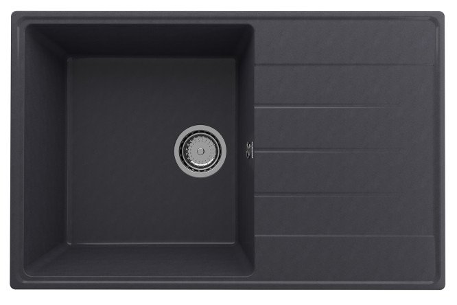Изображение товара Мойка кухонная ULGRAN Quartz Prima 780-08 с крылом 50х78 см кварцевый композит