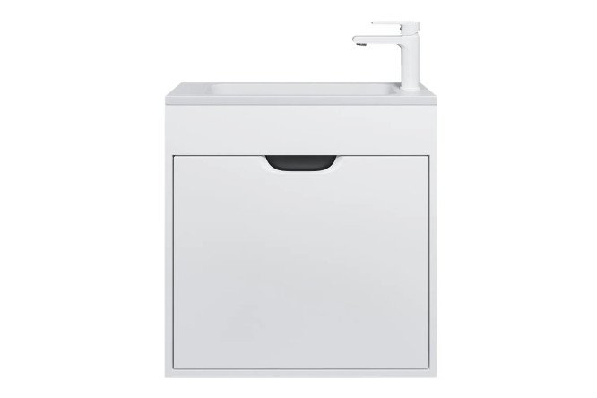Изображение товара Подвесная тумба для ванной Modul 393020557 с раковиной белый и графит 60 см