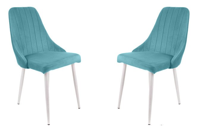 Изображение товара Комплект стульев Милан с вельветовой обивкой и стальными ножками