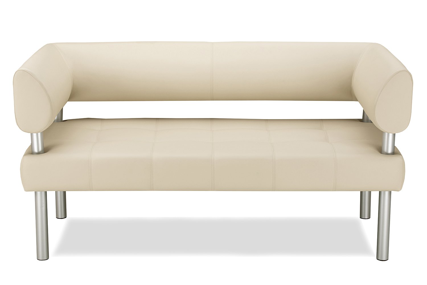 Двухместный белый диван экокожа