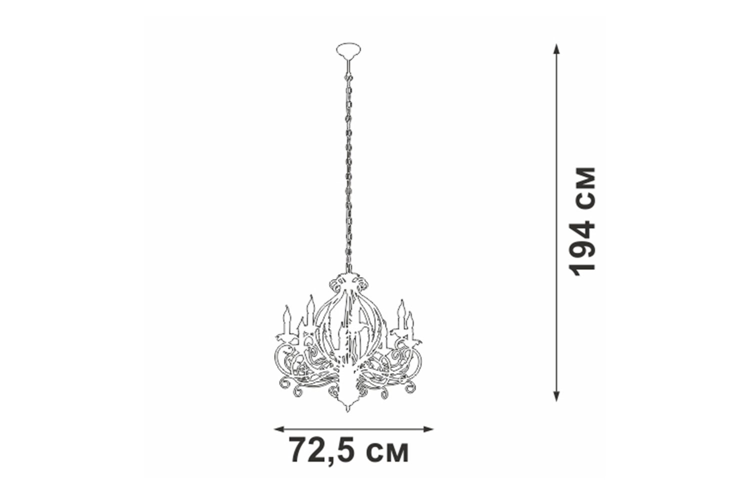 фото Люстра v1023-3/8 vitaluce