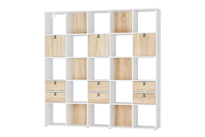 Изображение товара Стеллаж Bricks 25 секций с ящиками и дверками для хранения и организации