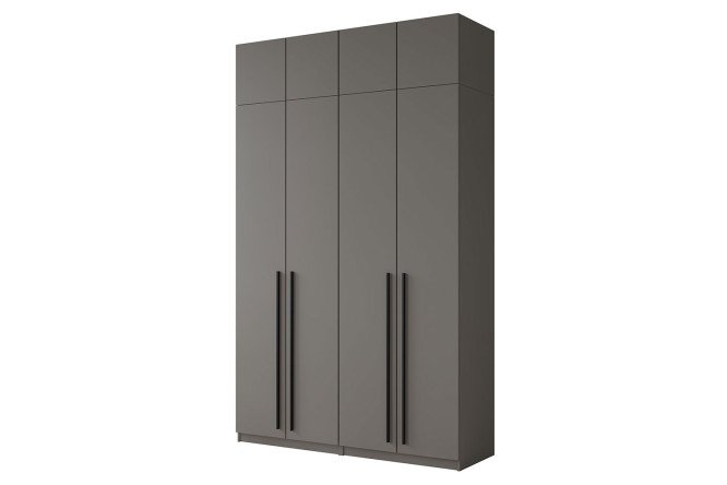 Изображение товара Шкаф София 4-дверный, с антресолью, цвет графит