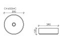Умывальник накладной CERAMICANOVA Element CN6022MC 39х12х39 см