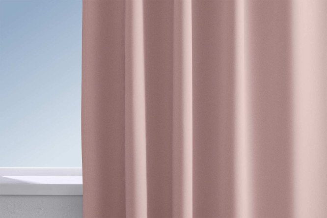 Изображение товара Штора HOFF Гуашь 145х300 см, блэкаут, розовая, универсальная лента