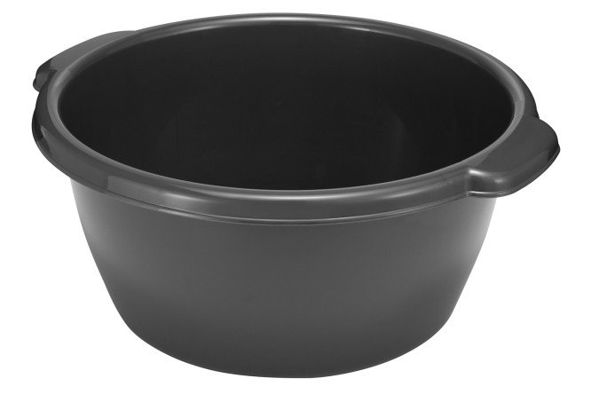 Изображение товара Таз 12228 14 л из полипропилена, тёмно-серый, размеры 42,5x18,3x39 см