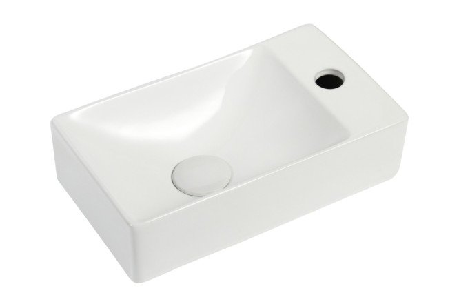 Изображение товара Подвесная раковина ORANGE B05-375RW белый санфарфор 37,5х10х21,5 см