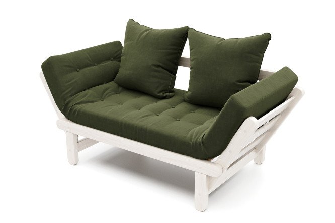 Изображение товара Кушетка Сламбер 153.5х61х69 см, цвет зелёный, белёный дуб
